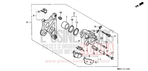 RR. BRAKE MASTER CYLINDER (XL600VM/VN/VP/VR) XL600VM de 1991